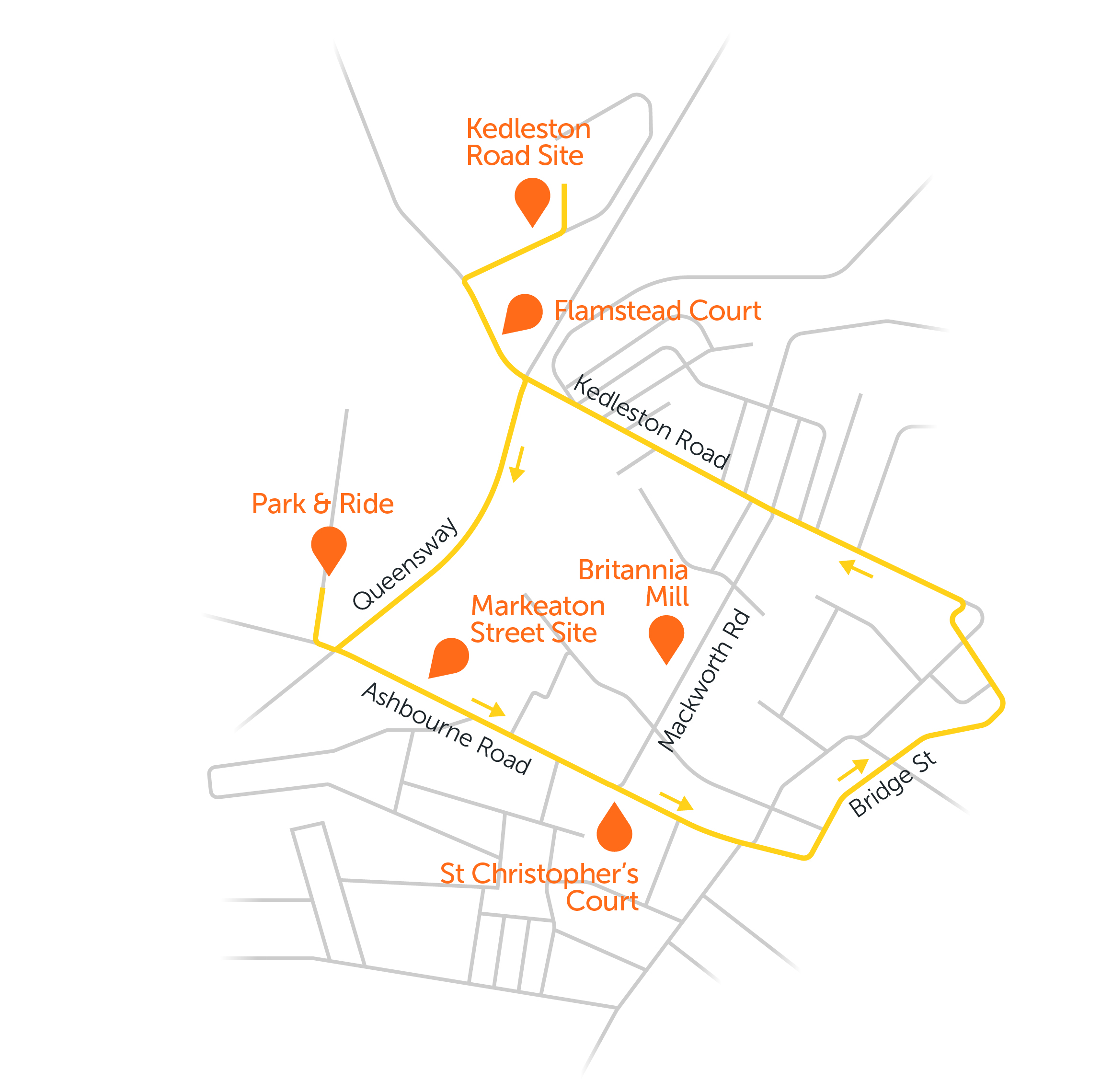 Unibus U2 route map